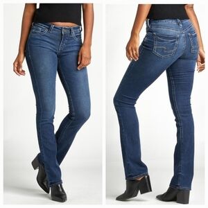 Silver Jeans Aiko Mid Boot Denim Blue Jeans Sz 30x31